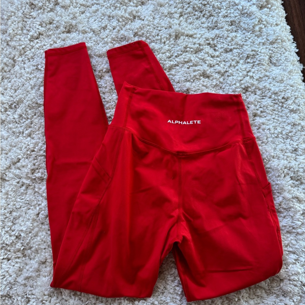 Alphalete Women's Bold Red Leggings